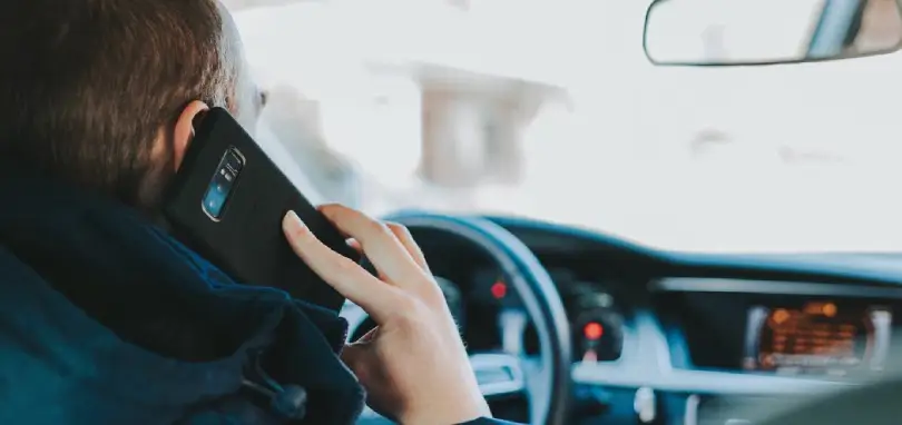 on the phone while driving
